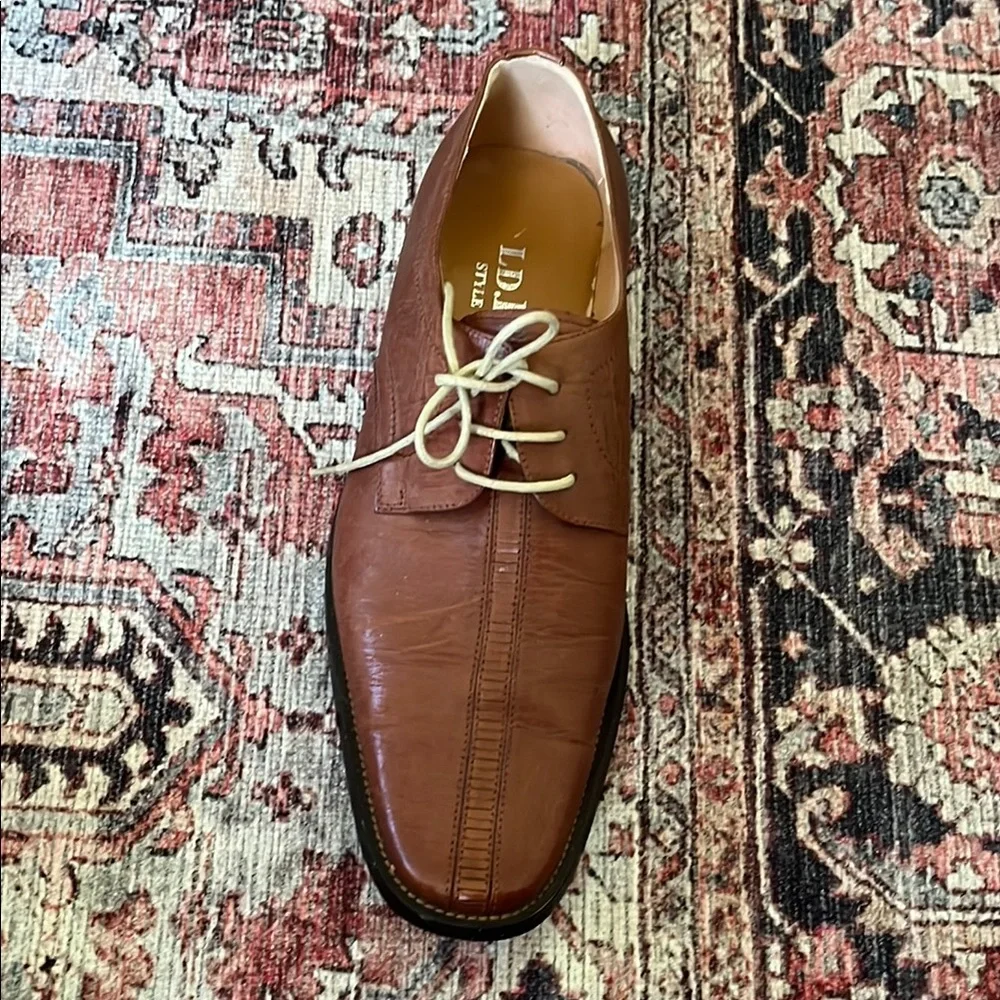 LD. Boss Tan Brown Oxford Men Shoes - Picture 15 of 17